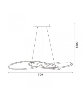 Lámpara Colgante SWIRL BLANCO 58W 5220Lm CCT