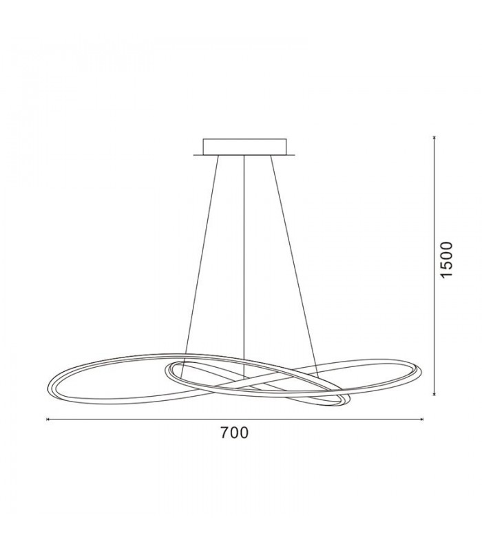 Lámpara Colgante SWIRL BLANCO 58W 5220Lm CCT