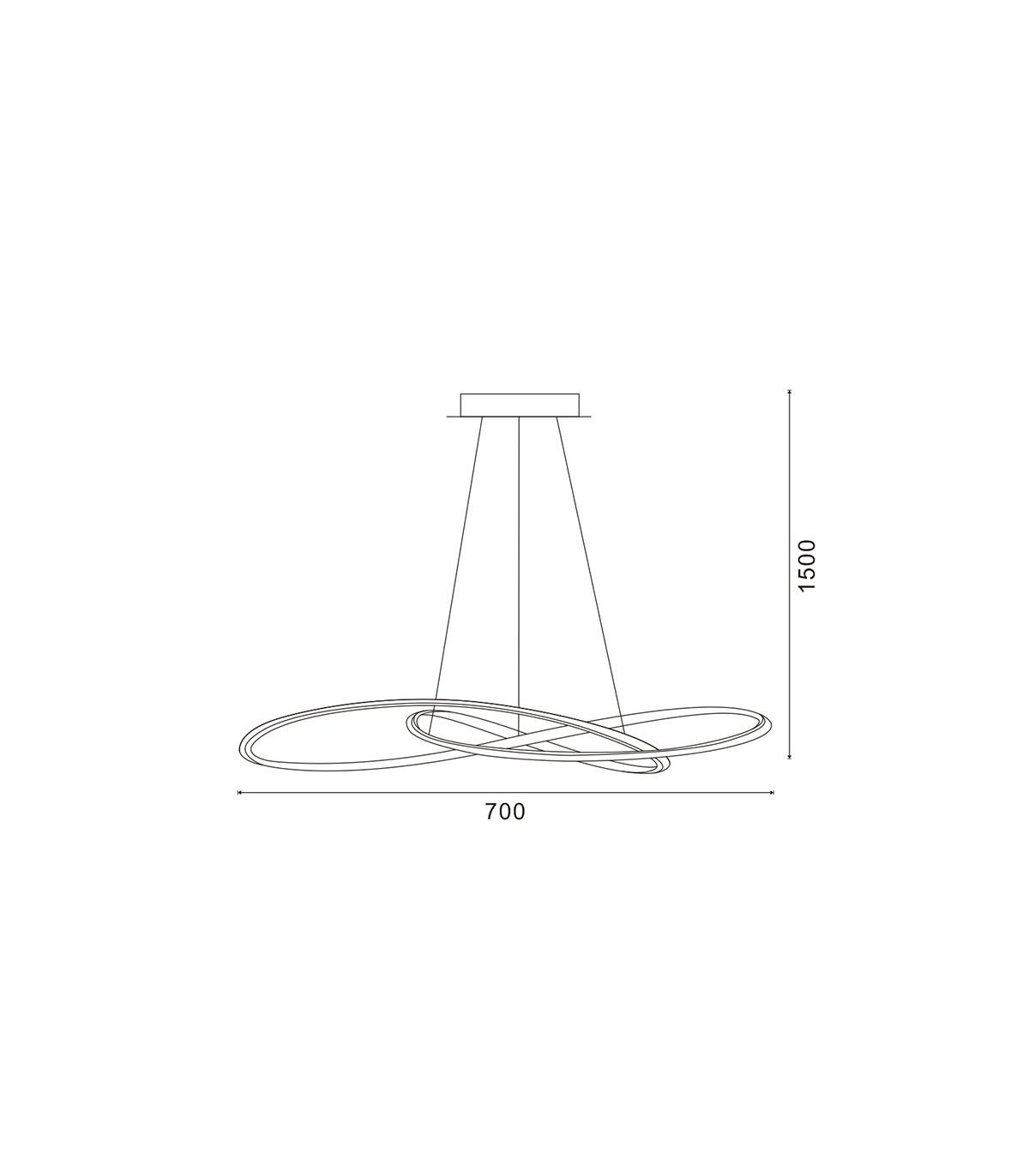 Lámpara Colgante SWIRL BLANCO 58W 5220Lm CCT