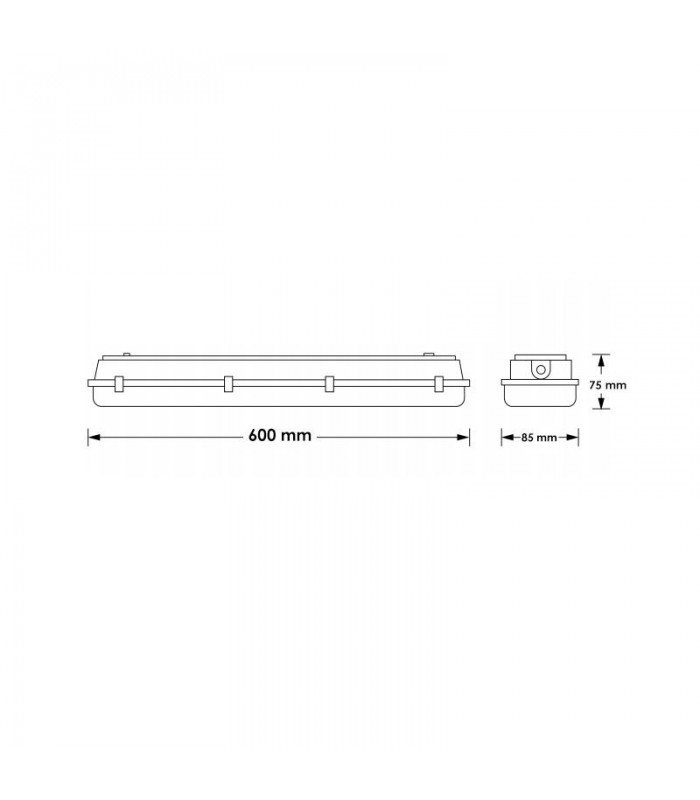 Pantalla Estanca 18W 2100Lm 60cm IP65 IK08 CCT