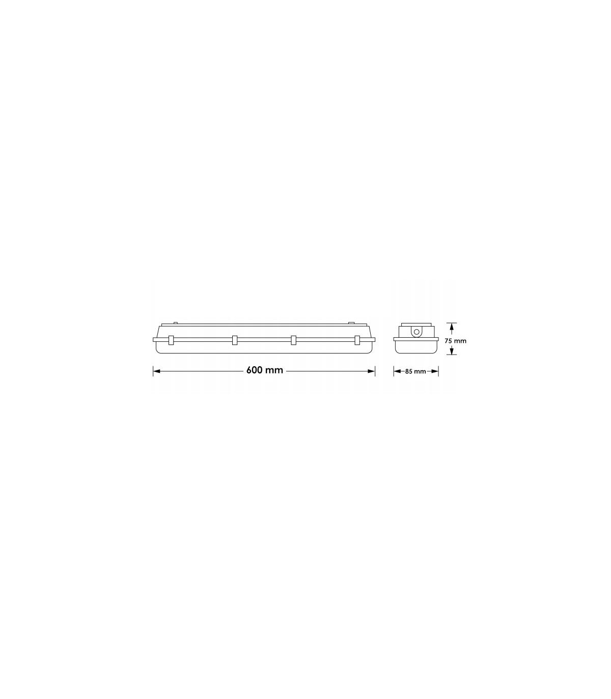 Pantalla Estanca 18W 2100Lm 60cm IP65 IK08 CCT