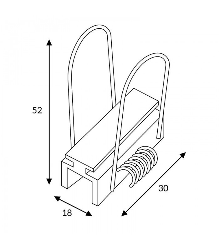 Grapas Para Perfil de Aluminio "l"