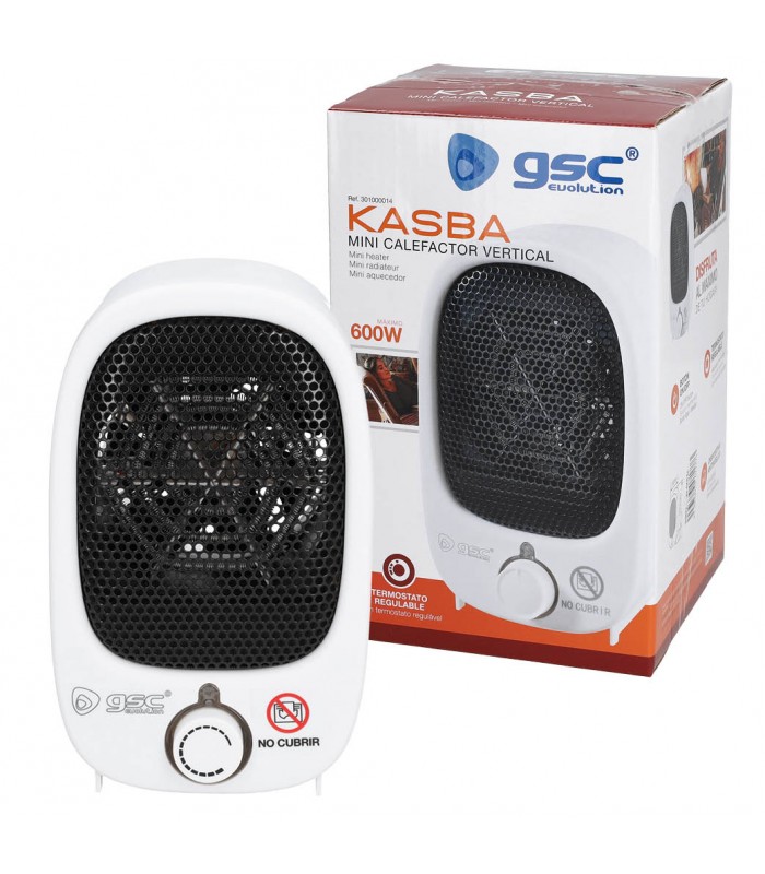 Mini Calefactor Vertical KASBA 600W Blanco