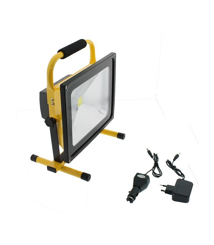Proyector LED Portatil 50W 4.500Lm C/BATERIA 6000K IP65