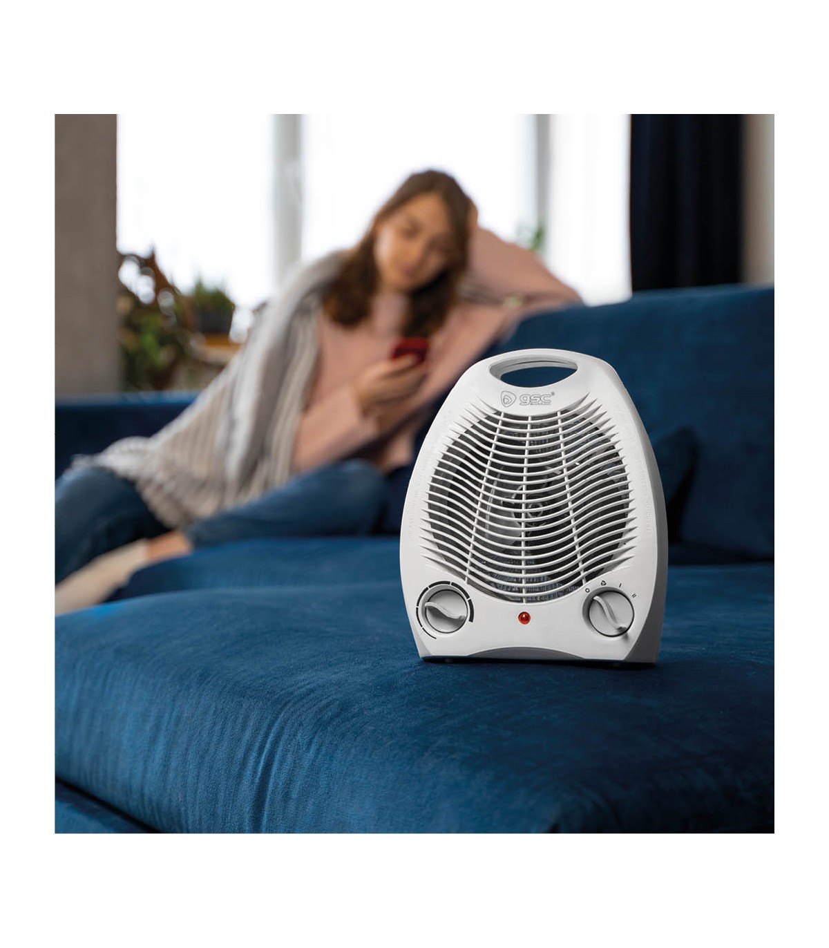 Calefactor De Suelo Vertical TUPA 2000W Blanco