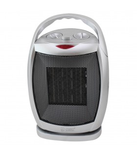 Calefactor Vertical Giratorio Ceramico PRATA 1500W Gris/Negro
