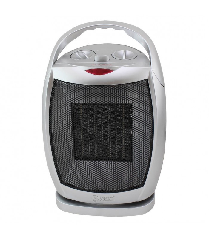 Calefactor Vertical Giratorio Ceramico PRATA 1500W Gris/Negro