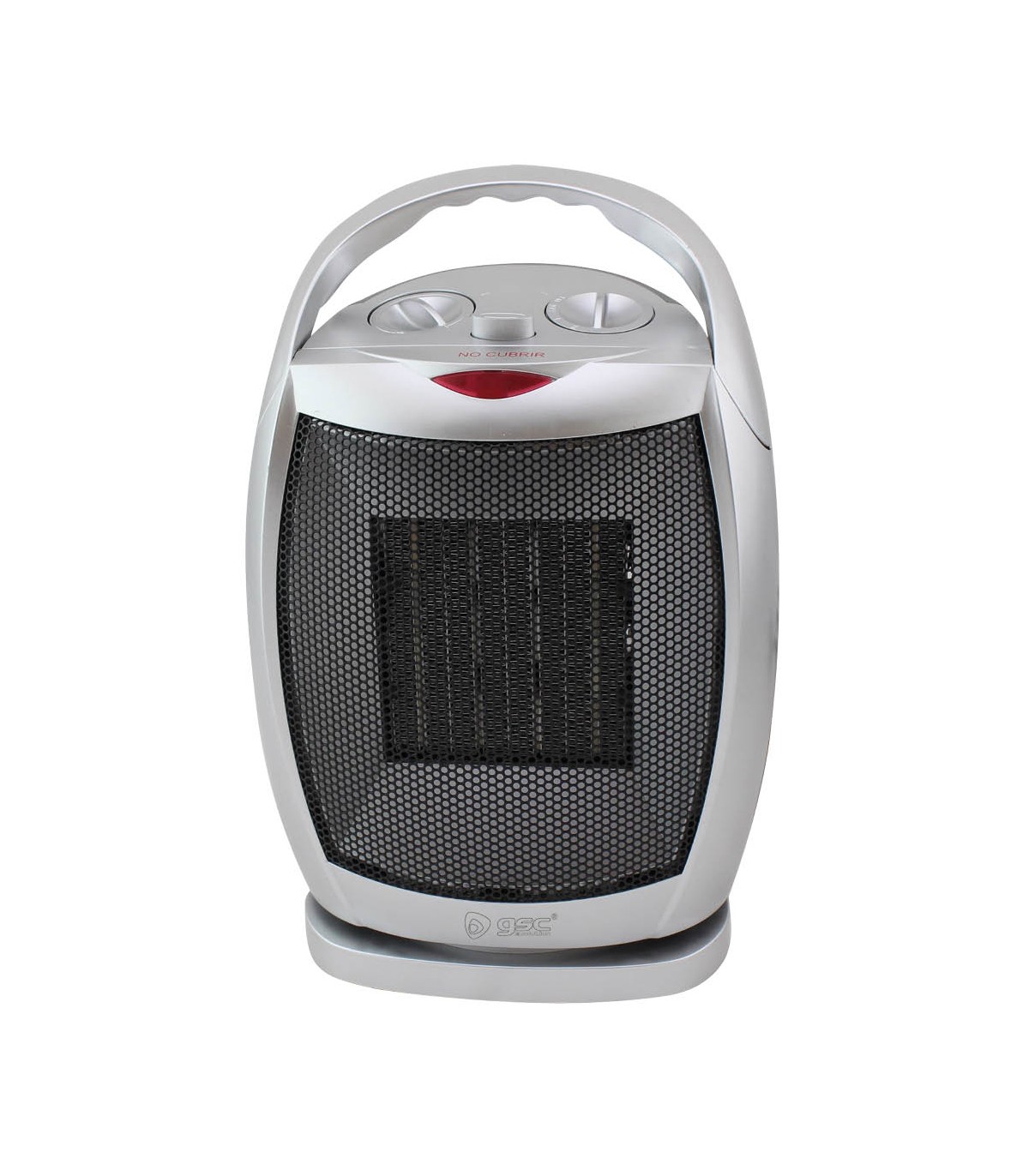 Calefactor Vertical Giratorio Ceramico PRATA 1500W Gris/Negro