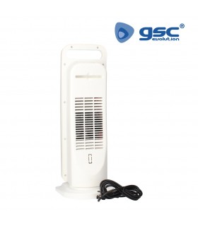 Calefactor Vertical Giratorio Ceramico ANDAZA 2000W Blanco/Gris