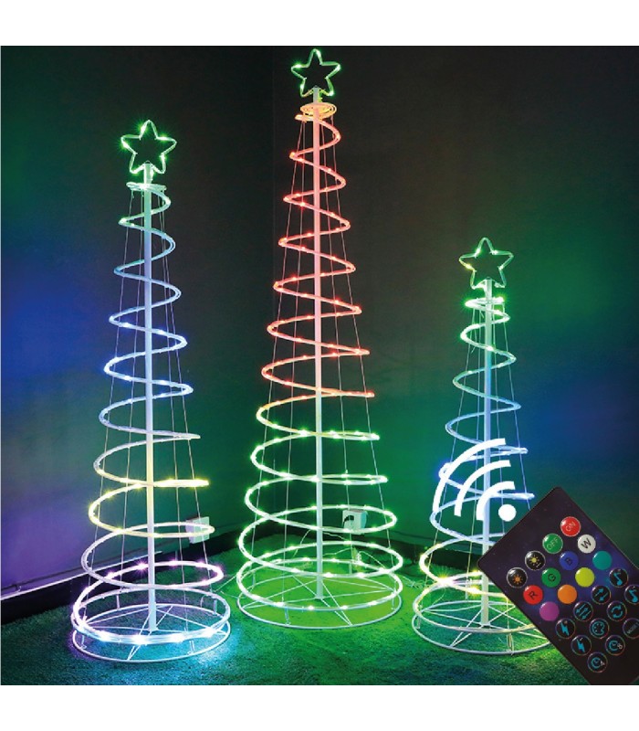 Árbol de Navidad LED HODE USB + Mando 24 Funciones IP44 RGB