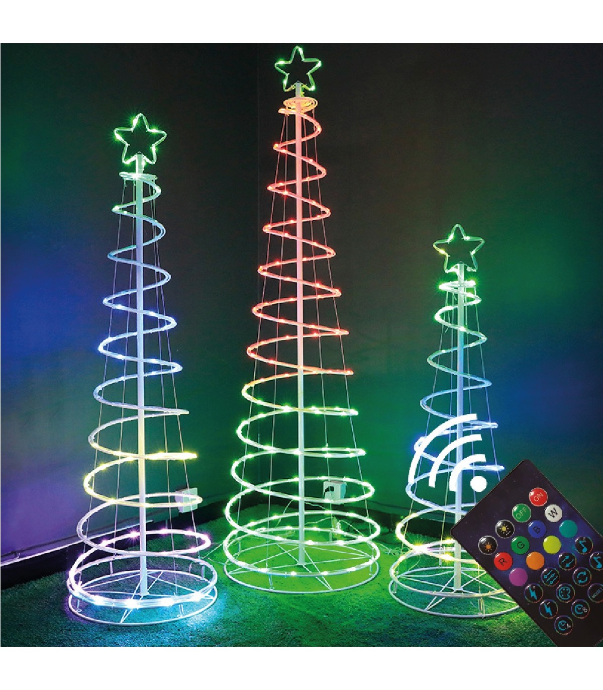 Árbol de Navidad LED HODE USB + Mando 24 Funciones IP44 RGB