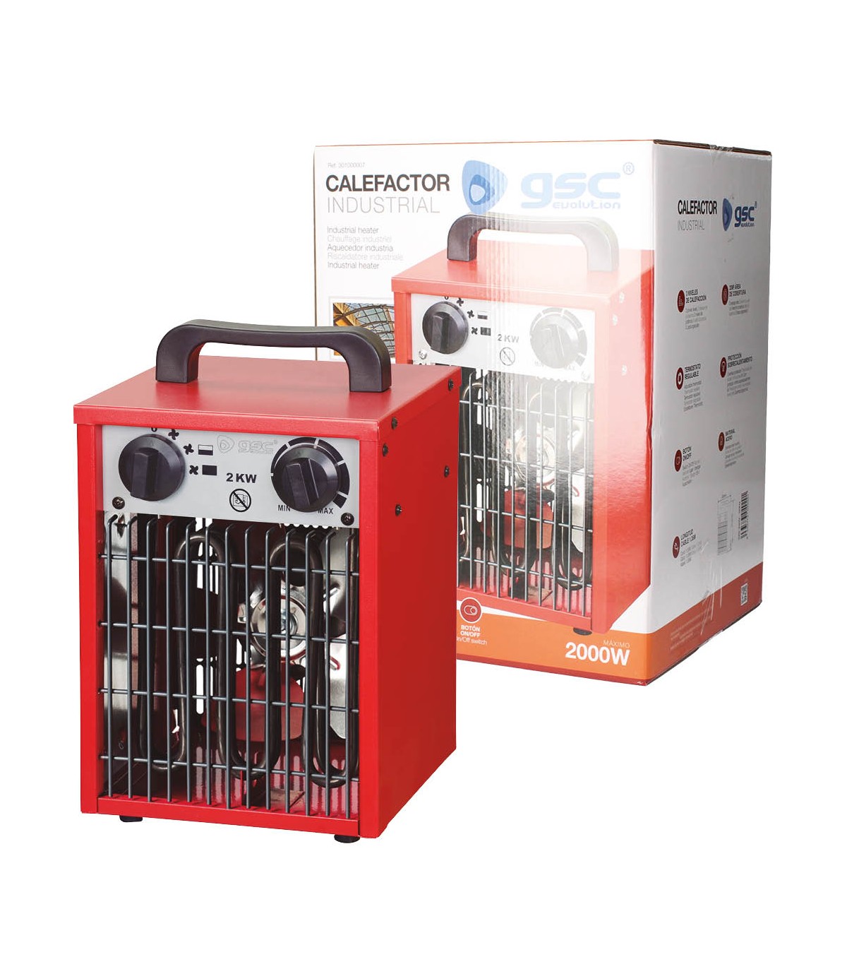 Calefactor Industrial SALIKI Max. 2000W
