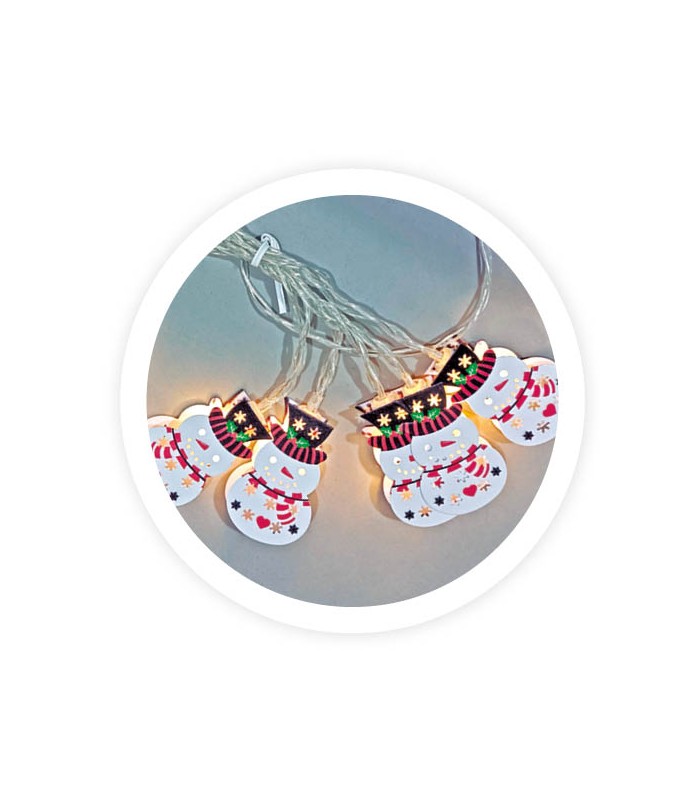 Muñecos de nieve LED Multicolor 1.35m 3000K