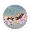 Muñecos de nieve LED Multicolor 1.35m 3000K