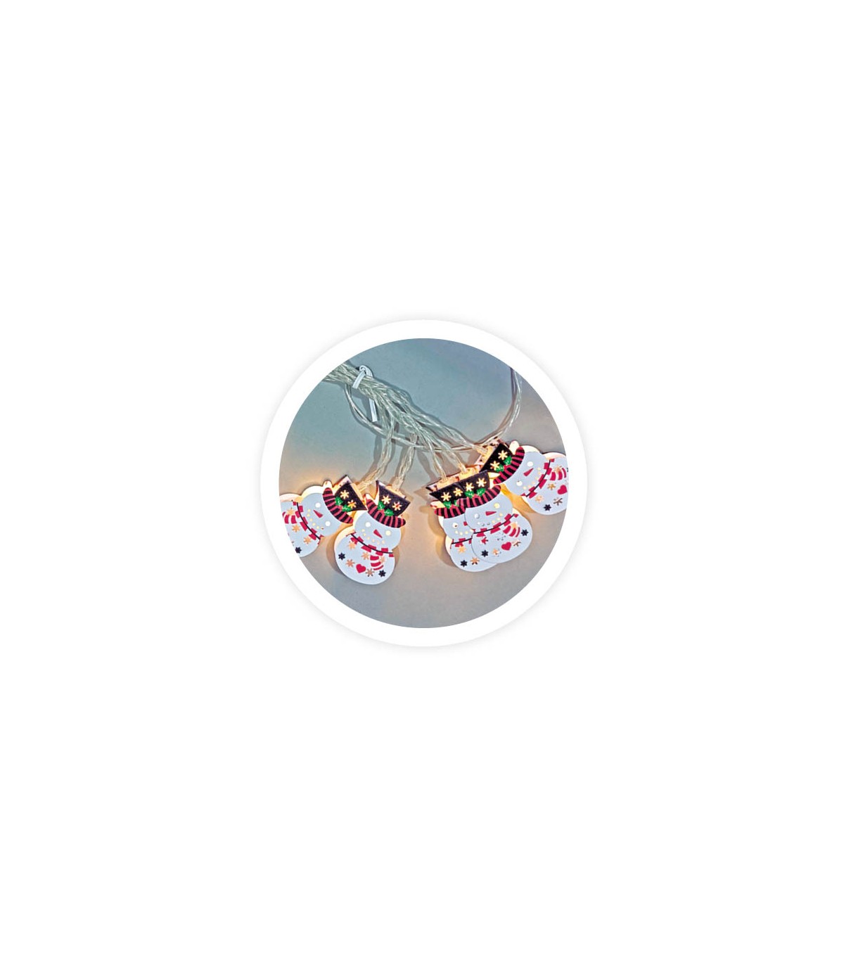 Muñecos de nieve LED Multicolor 1.35m 3000K