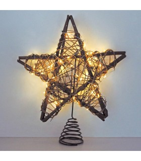 Estrella de Ratán LED 25cm 3000K