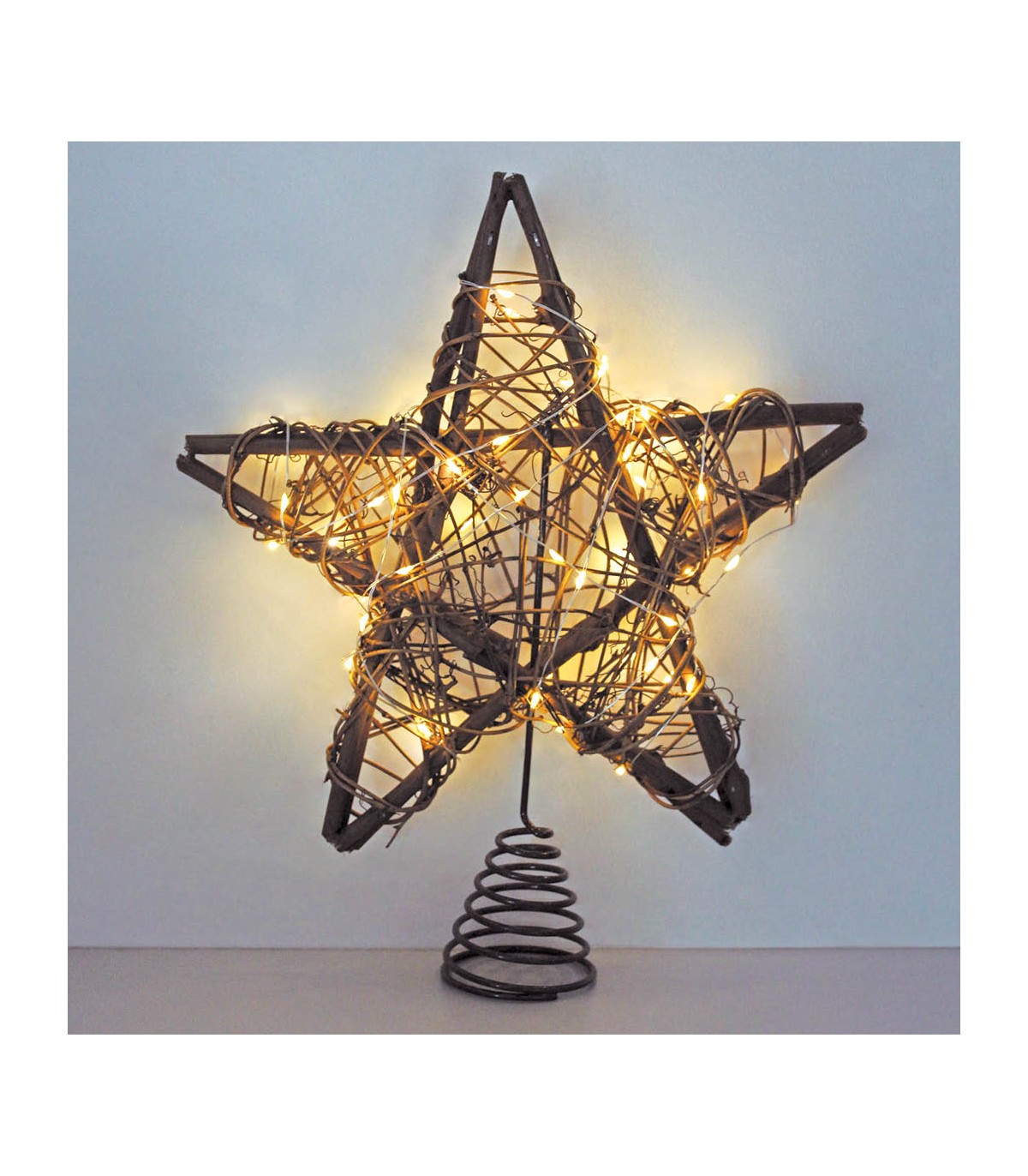 Estrella de Ratán LED 25cm 3000K