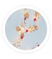 Guirnalda LED de Estrellas, Piñas y Bayas Rojas LED 1.8m 3000K