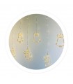 Cortina LED Campanas y Muñecos de Nieve 1.4m 2 Alturas 8 Funciones