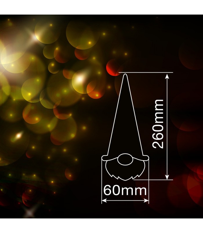 Gnomo Navidad LED Gelbin 26cm 3000K