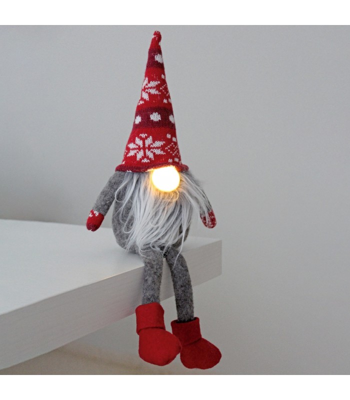 Gnomo con piernas colgantes LED Dremth 41cm 3000K