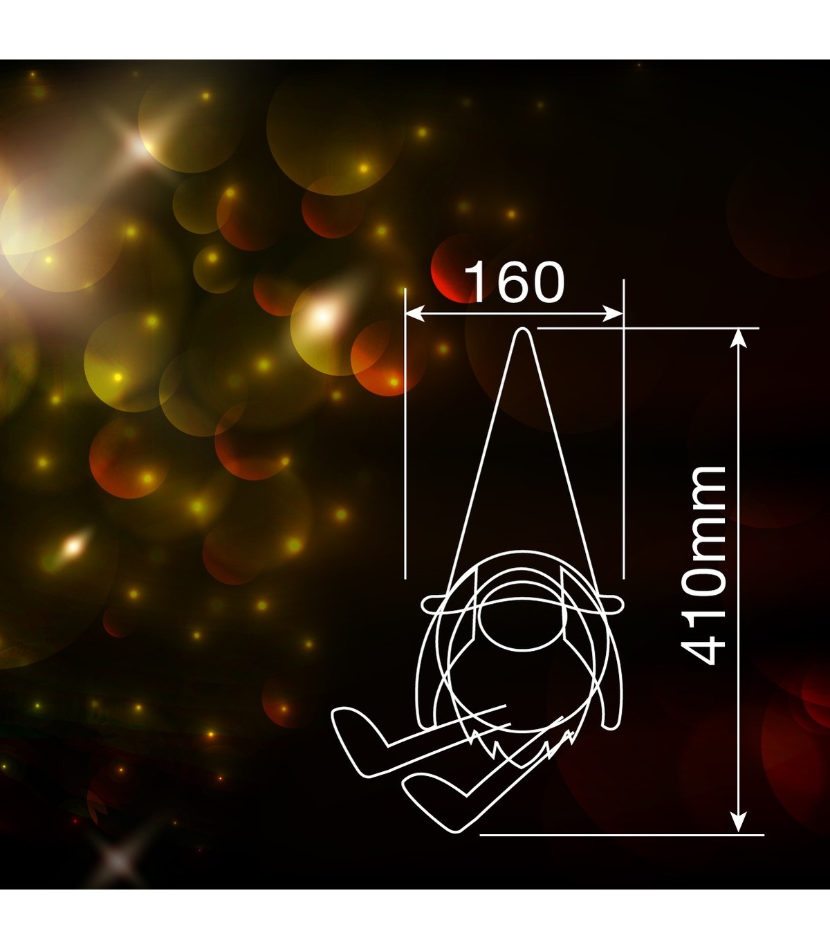 Gnomo con piernas colgantes LED Dremth 41cm 3000K