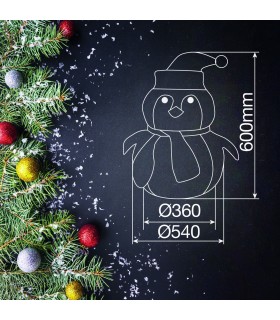 Pingüino Plegable LED 8 Funciones 60cm IP44