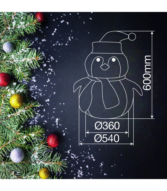 Pingüino Plegable LED 8 Funciones 60cm IP44
