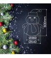 Pingüino Plegable LED 8 Funciones 60cm IP44