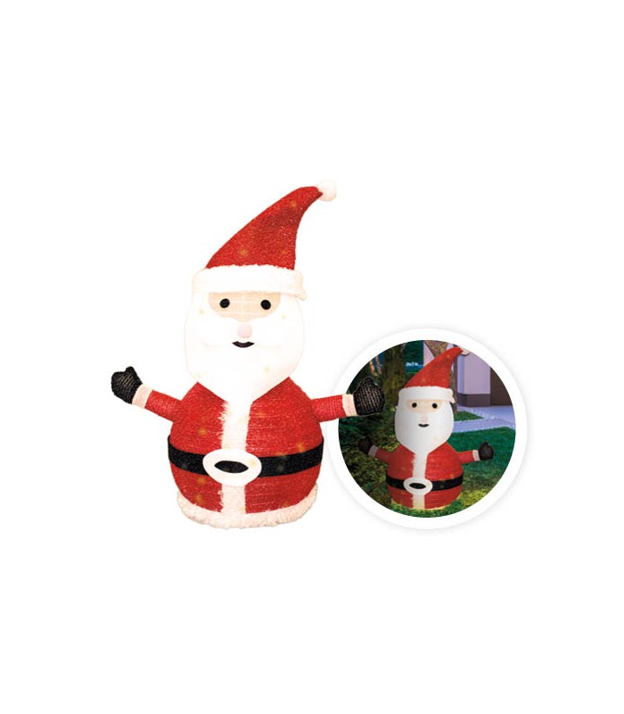 Papa Noel Plegable LED 8 Funciones 70cm IP44
