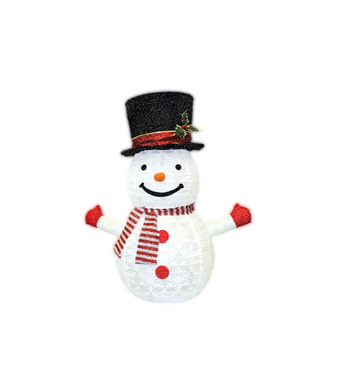 Muñeco de Nieve Plegable LED 8 Funciones 70cm IP44