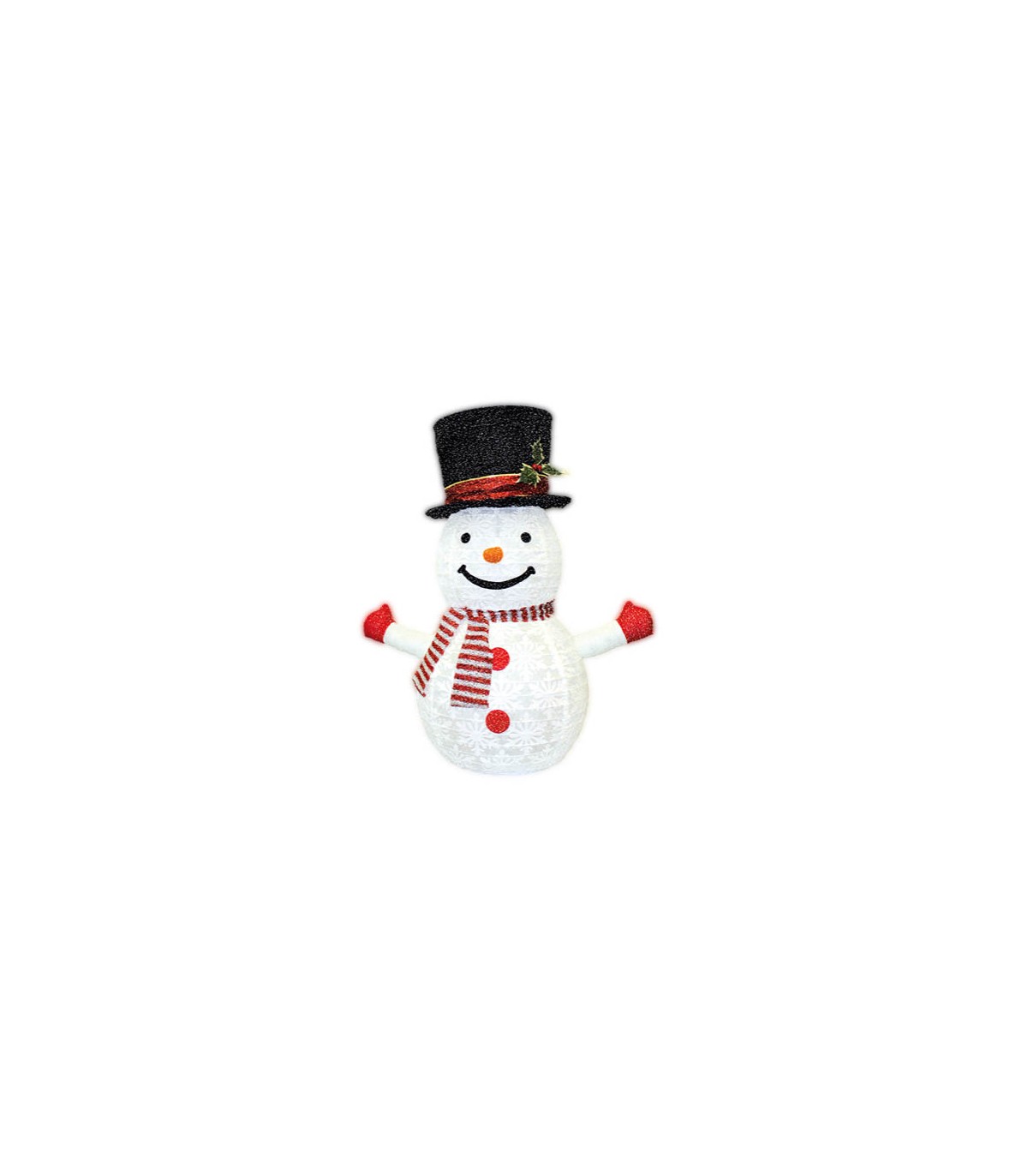 Muñeco de Nieve Plegable LED 8 Funciones 70cm IP44