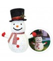 Muñeco de Nieve Plegable LED 8 Funciones 70cm IP44
