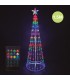 Árbol LED KIONDO Inteligente Bluetooth y Mando 1.5m 24 Funciones IP44 RGB