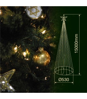 Árbol LED KIONDO Inteligente Bluetooth y Mando 1.5m 24 Funciones IP44 RGB