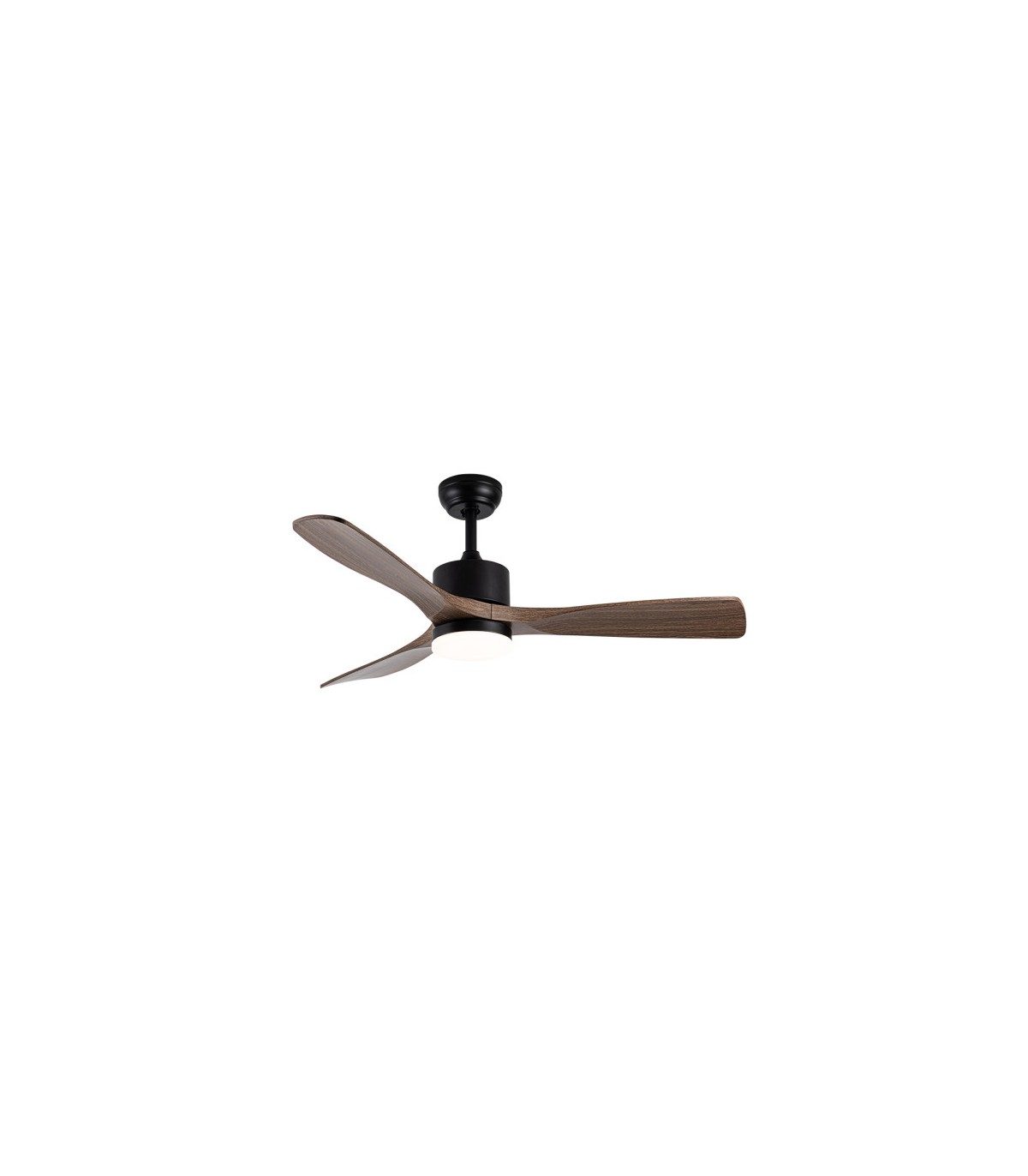 Ventilador de Techo AZABACHE DC Negro 20W 2350LM 3 Aspas Roble CCT