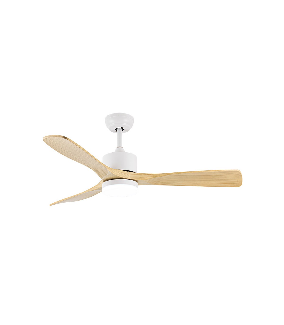 Ventilador de Techo AZABACHE DC Blanco 20W 2350LM 3 Aspas Haya CCT