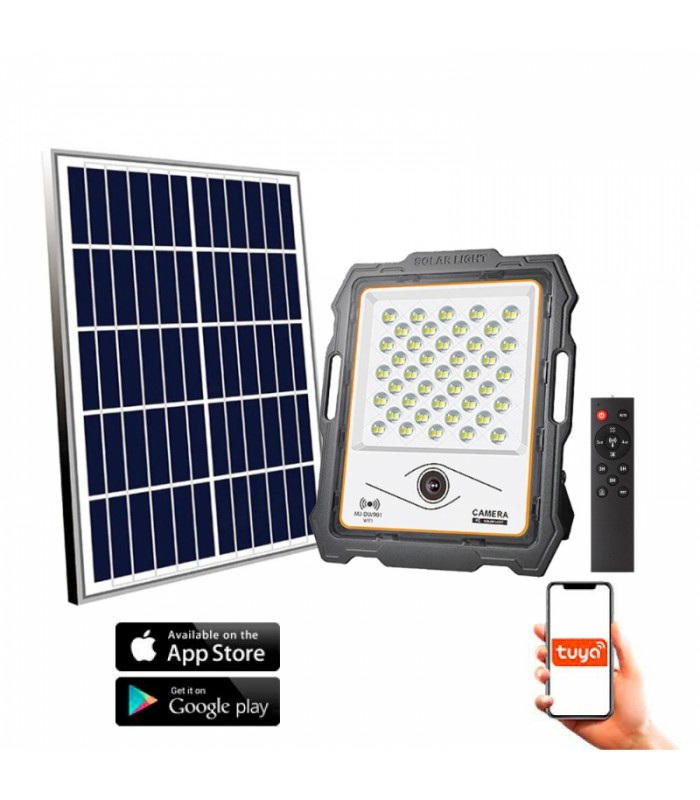 Proyector Led Solar JEFF con cámara 100W 1160Lm IP67