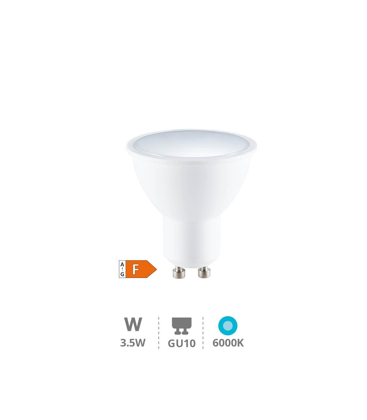 Dicroica GU10 3.5W 300Lm