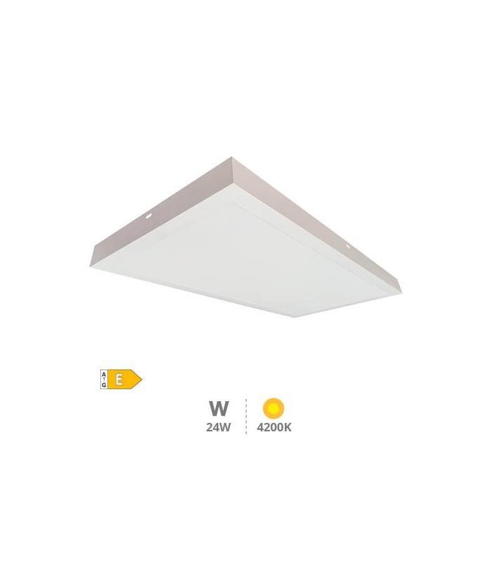 Plafón Superficie 24W 60x30cm Blanco