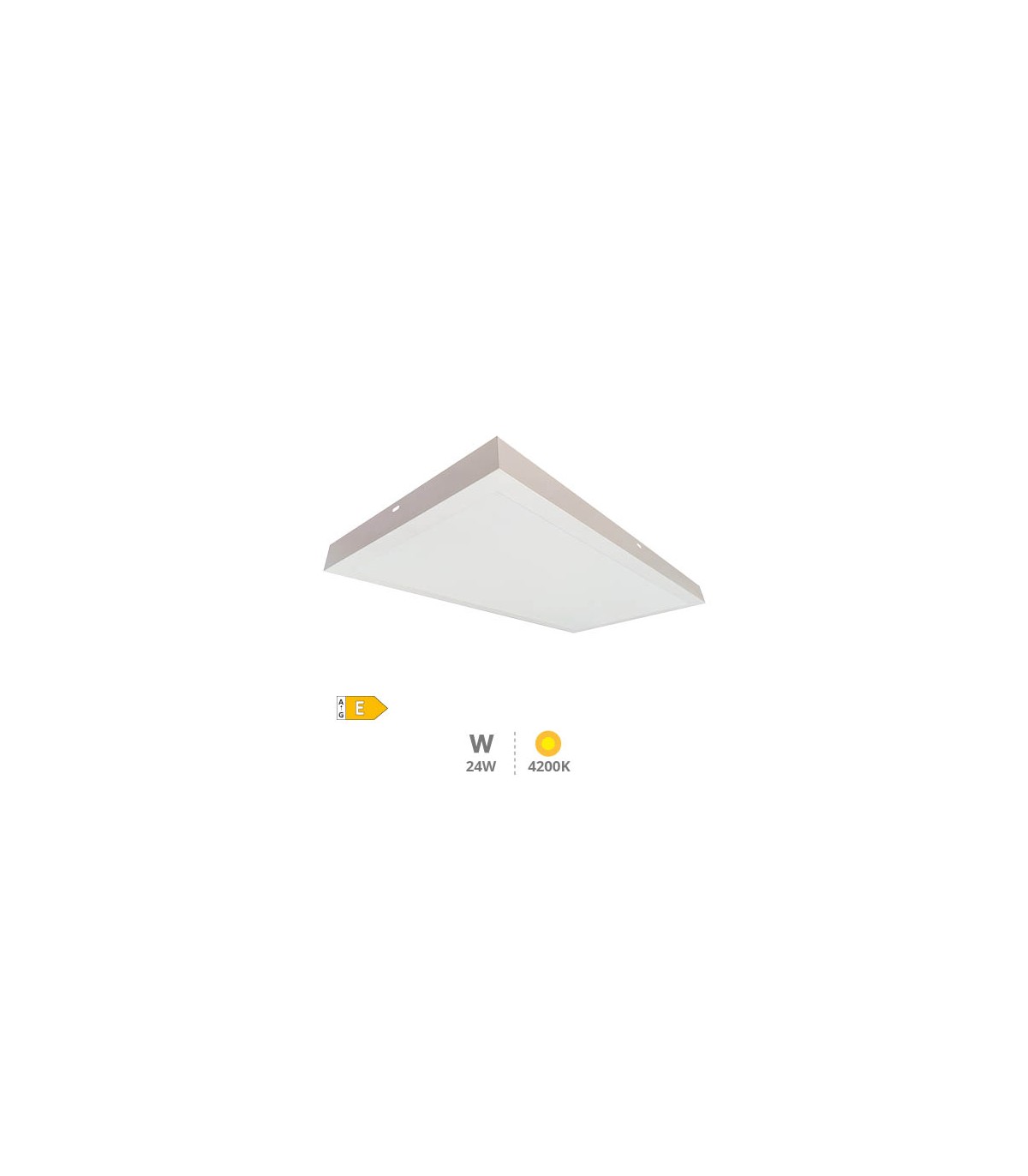 Plafón Superficie 24W 60x30cm Blanco