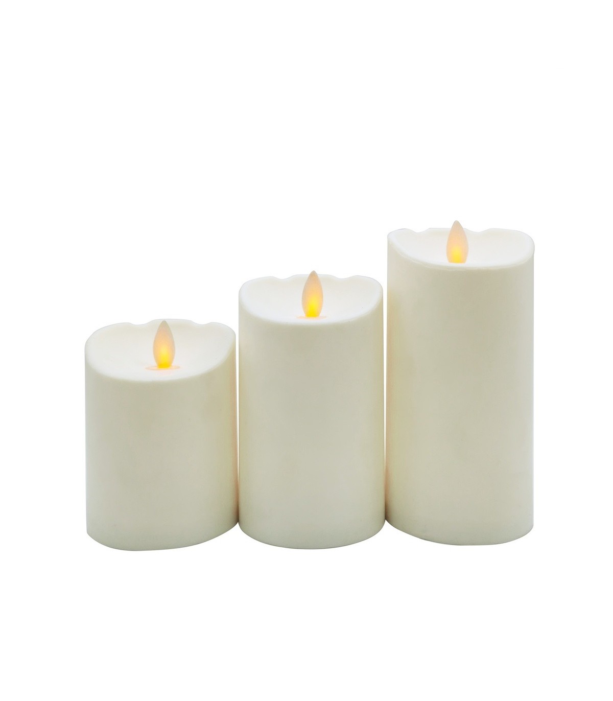 Pack 3 Velas Cera Real Led Llama oscilante 2xLR6 (AA)