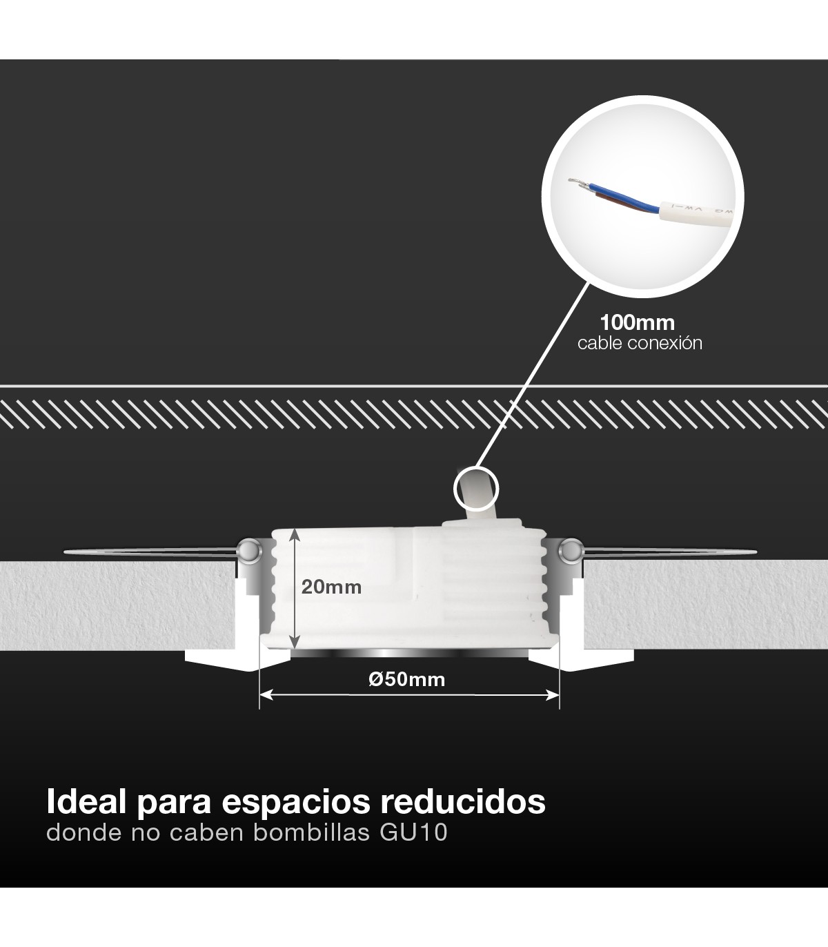 Modulo LED plano 6.5W 600Lm 60º IP20