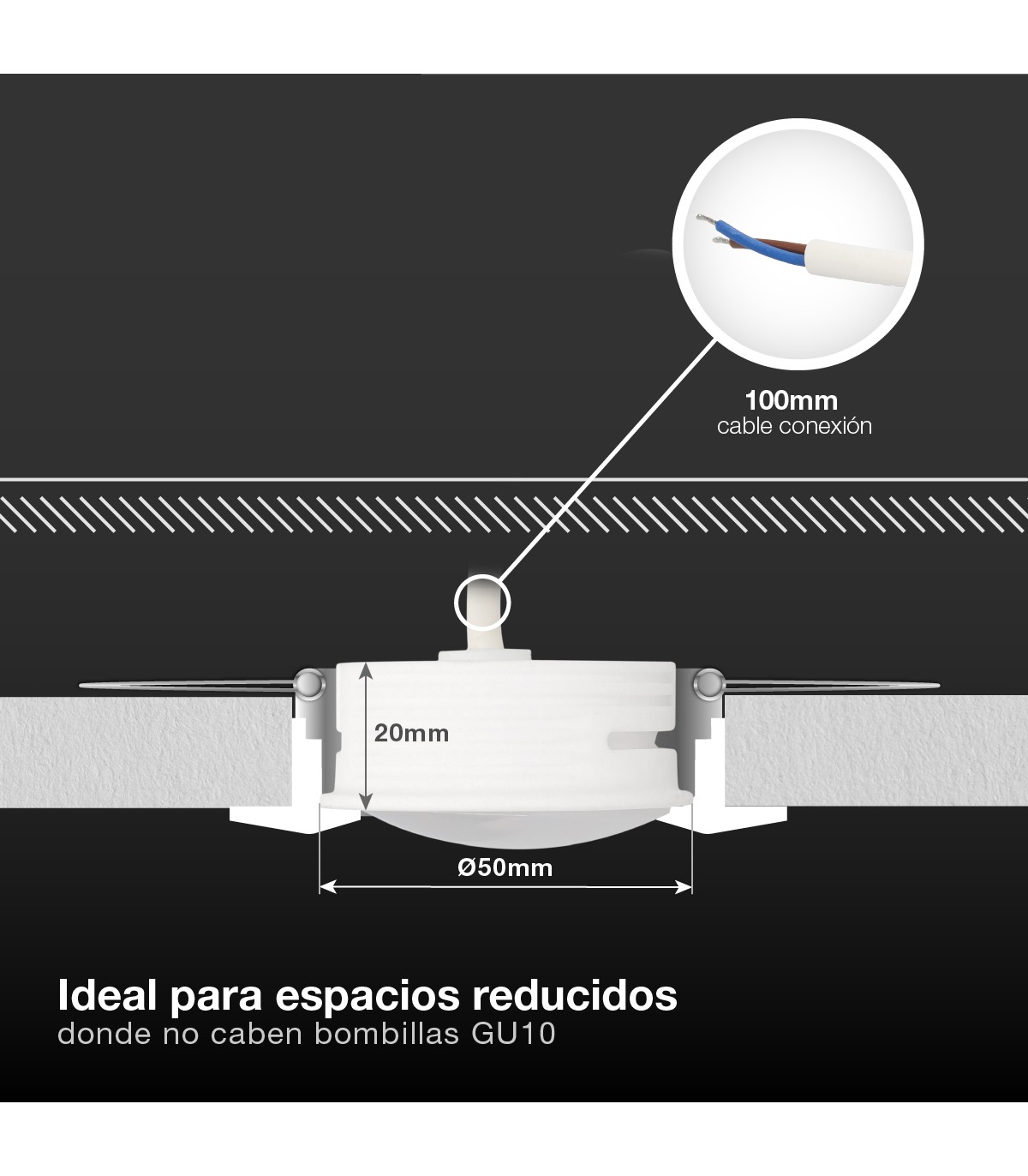 Modulo LED plano 6.5W 600Lm 120º IP20