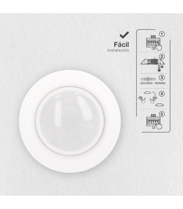 Modulo LED plano 6.5W 600Lm 120º IP20