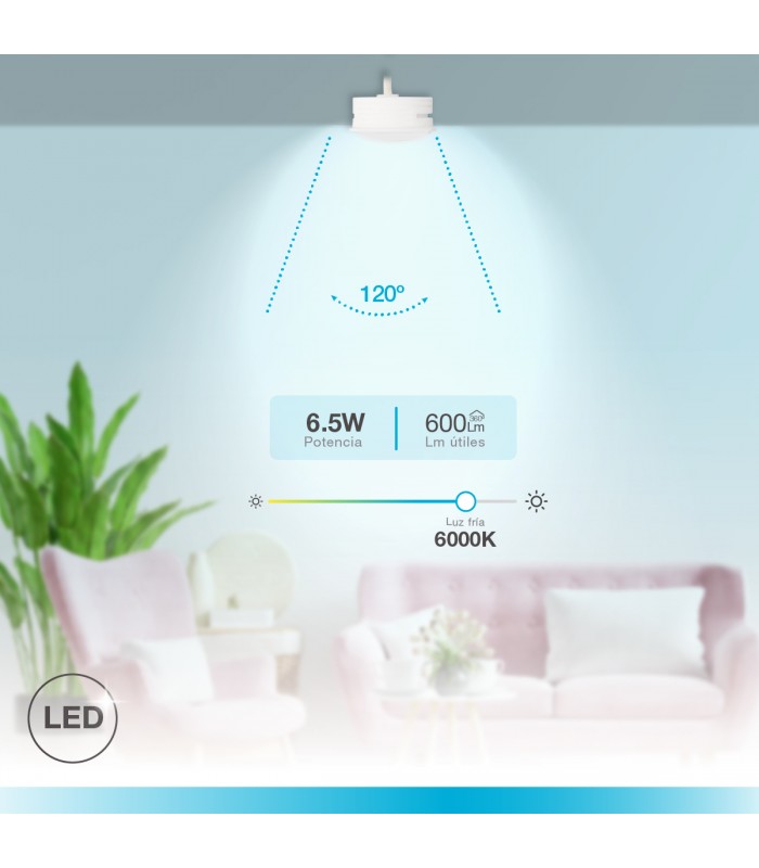 Modulo LED plano 6.5W 600Lm 120º IP20