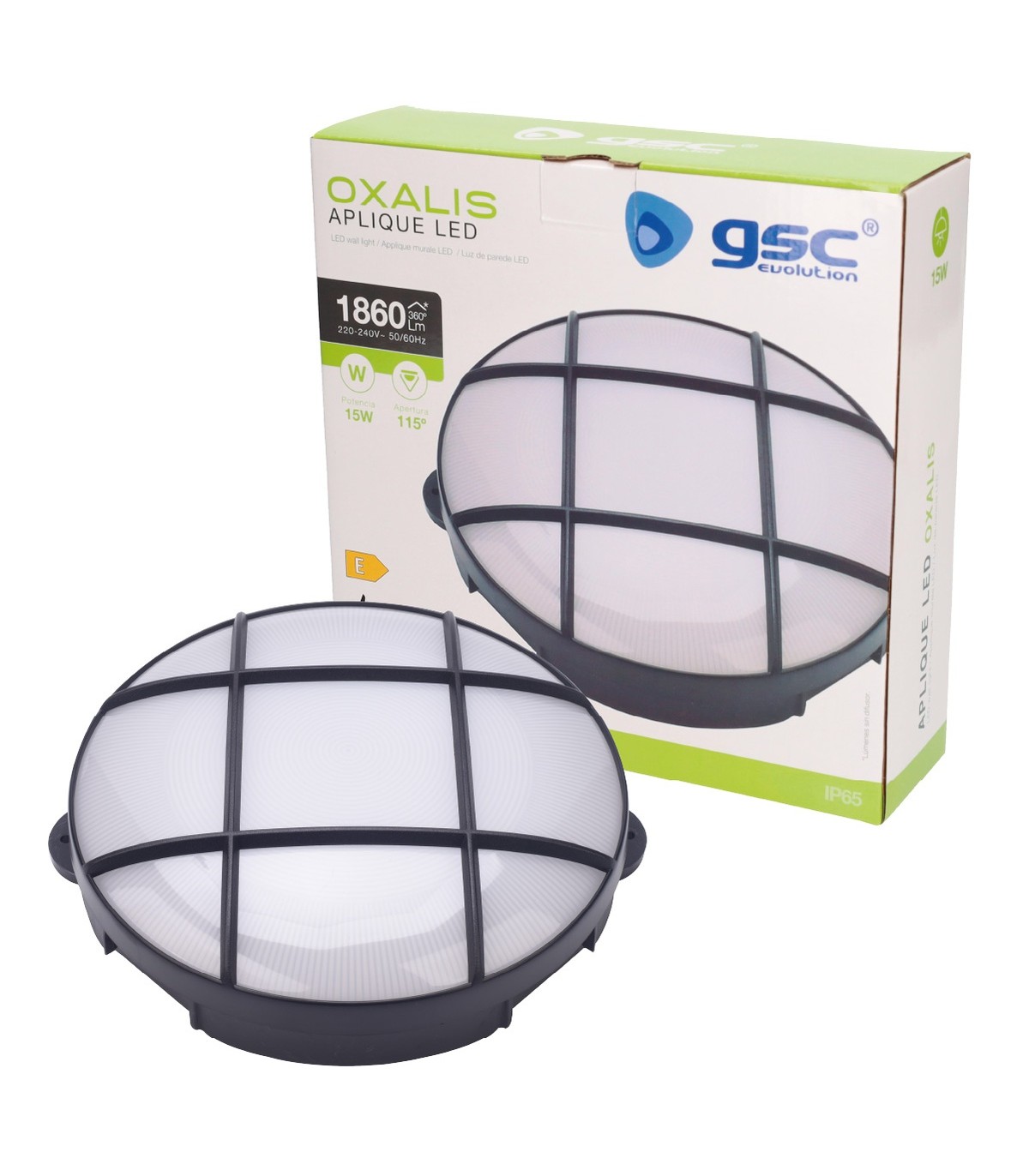 Aplique Redondo Led 15W 1860LM 115º IP65