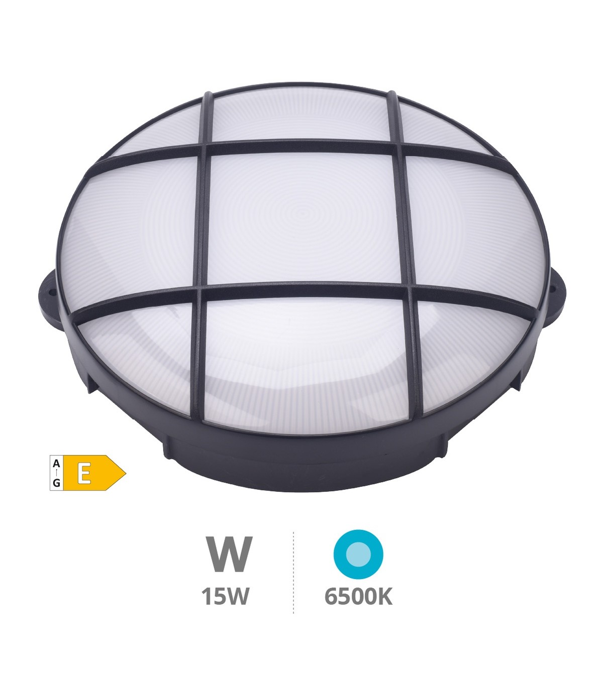Aplique Redondo Led 15W 1860LM 115º IP65