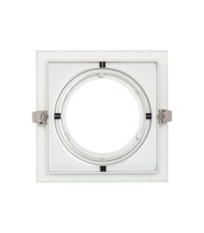 Marco empotrable orientable para AR111. Blanco/Negro