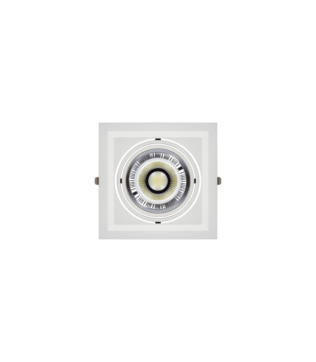 Marco empotrable orientable para AR111. Blanco/Negro